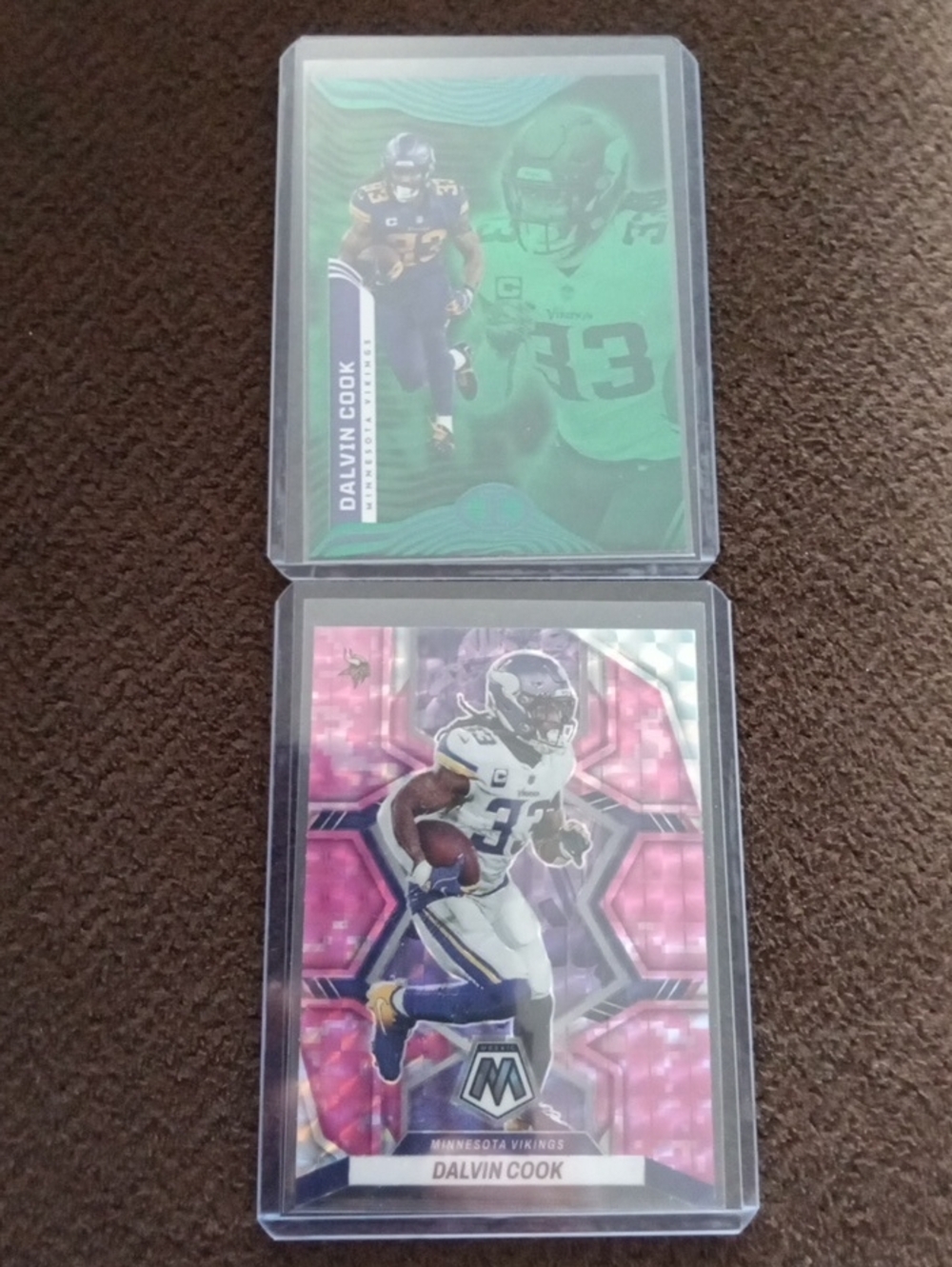 Panini Dalvin Cook Card Duo - Green & Pink Accents